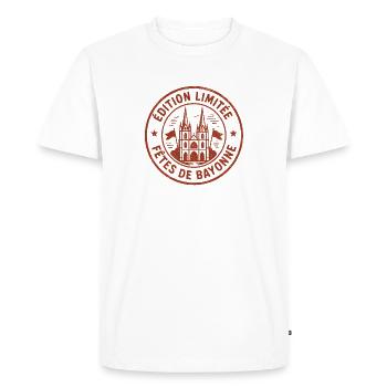 Fêtes de Bayonne édition limitée - T-shirt Premium bio Homme - blanc - Devant - Nico (187cm)
