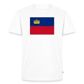 Flag of Liechtenstein - Men's Premium Organic T-Shirt - white - Front - Nico (187cm)