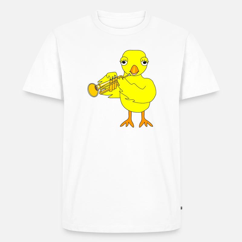 Trompetenküken - Männer Premium Bio T-Shirt - Weiß