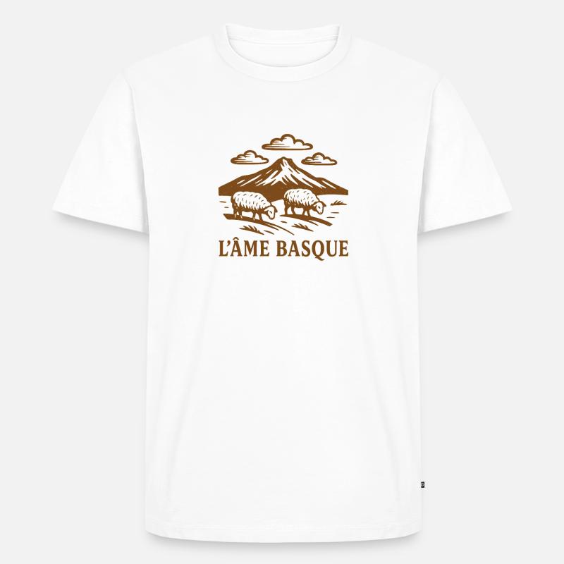 L'Âme Baskischer rustikaler Stil - Männer Premium Bio T-Shirt - Weiß