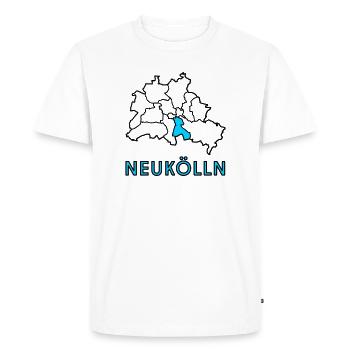 NEUKÖLLN, un quartier de Berlin - T-shirt Premium bio Homme - blanc - Devant - Nico (187cm)