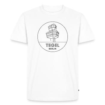 Tour TEGEL - T-shirt Premium bio Homme - blanc - Devant - Nico (187cm)