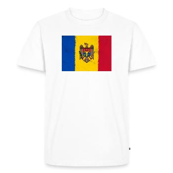 Drapeau de la Moldavie - T-shirt Premium bio Homme - blanc - Devant - Nico (187cm)