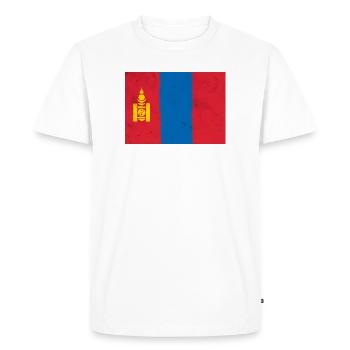 Flag of Mongolia - Men's Premium Organic T-Shirt - white - Front - Nico (187cm)