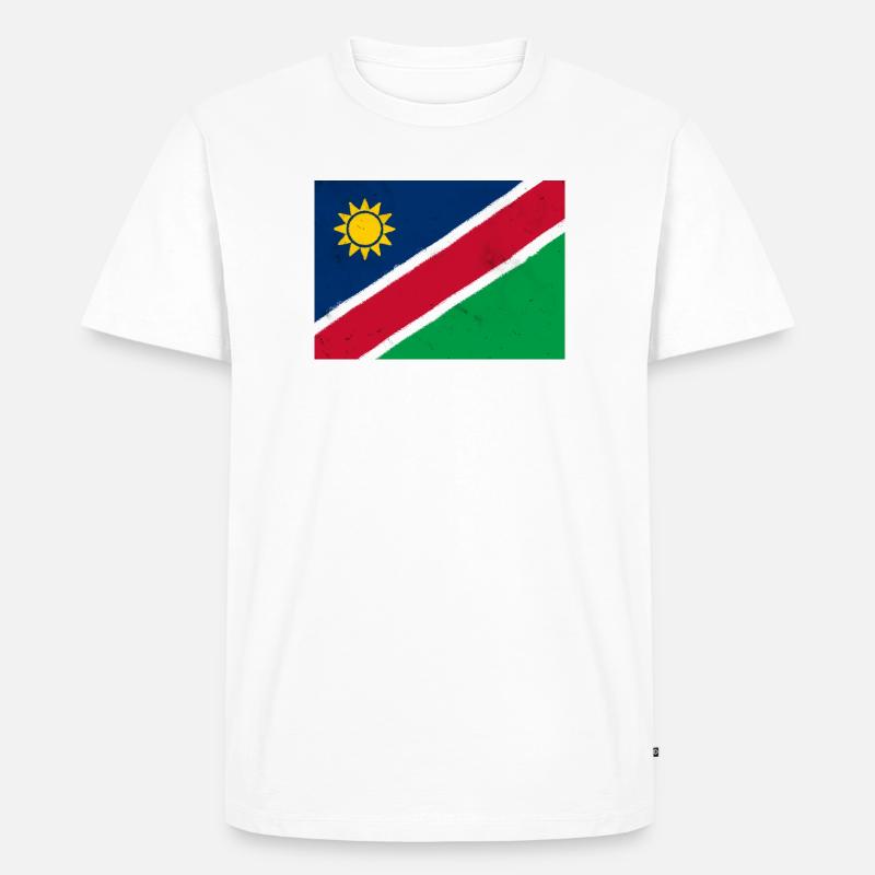 Flagge von Namibia - Männer Premium Bio T-Shirt - Weiß