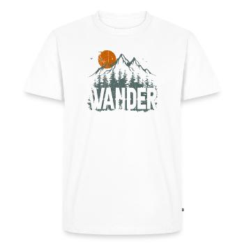 Conception de l’explorateur de la nature sauvage de la montagne - T-shirt Premium bio Homme - blanc - Devant - Nico (187cm)