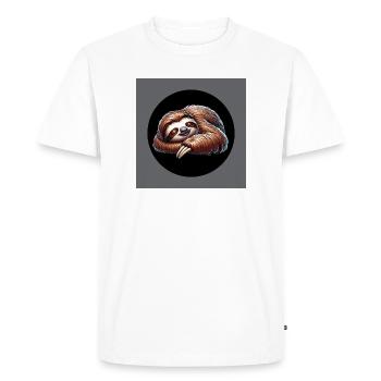 Paresseux - restez toujours au frais avec le calme - T-shirt Premium bio Homme - blanc - Devant - Nico (187cm)