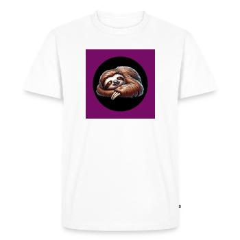Paresseux - restez toujours au frais avec le calme - T-shirt Premium bio Homme - blanc - Devant - Nico (187cm)