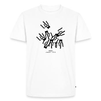 Chairs in Fall - tribute to C.P. - Men's Premium Organic T-Shirt - white - Front - Nico (187cm)