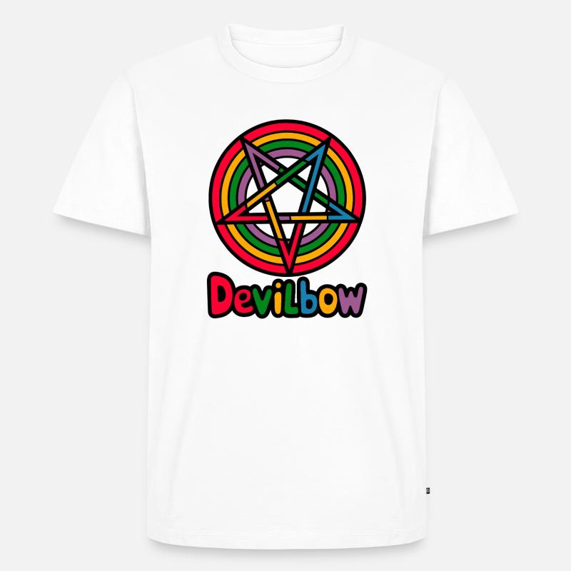 Devilbow - Männer Premium Bio T-Shirt - Weiß