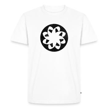 Christian Armenian Symbol of Eternity - Black Circle - Men's Premium Organic T-Shirt - white - Front - Nico (187cm)