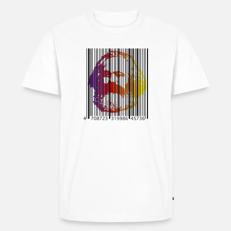 Marx hinter EAN - Männer Premium Bio T-Shirt - Weiß