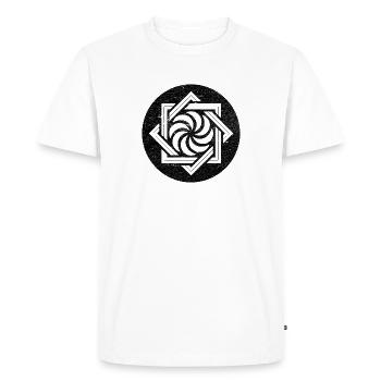 Arevakhach, symbole Arménien - cercle noir - T-shirt Premium bio Homme - blanc - Devant - Nico (187cm)