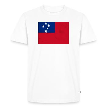 Flag of Samoa - Men's Premium Organic T-Shirt - white - Front - Nico (187cm)