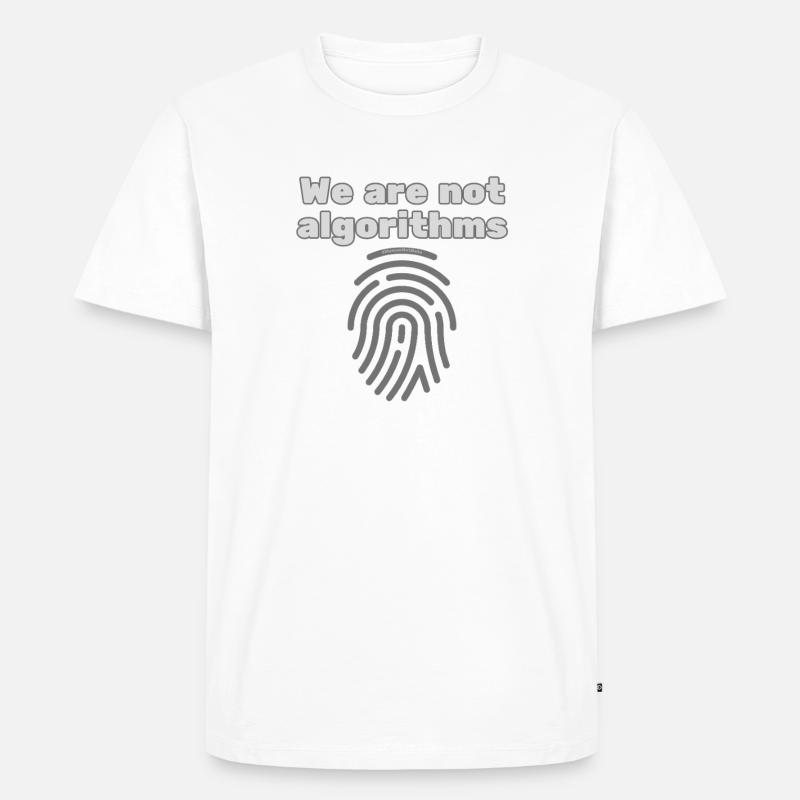 Mensch statt Algorithmus – Statement T-Shirt - Männer Premium Bio T-Shirt - Weiß