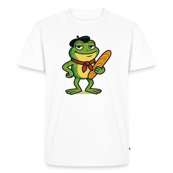 Whimsical france Froggy Baker Illustration - Men's Premium Organic T-Shirt - white - Front - Nico (187cm)