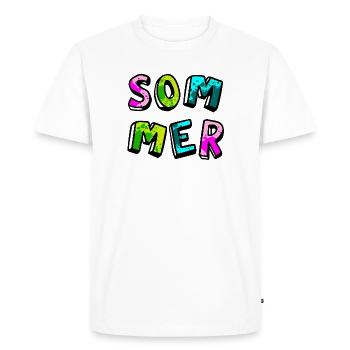 Summer Speckle Dots Comic Colorful Painting - Men's Premium Organic T-Shirt - white - Front - Nico (187cm)