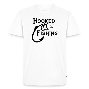 Hooked on Fishing Bold Bass Art - Men's Premium Organic T-Shirt - white - Front - Nico (187cm)