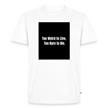 Too Rare – Proud to Be Different - Men's Premium Organic T-Shirt - white - Front - Nico (187cm)