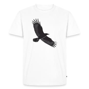 Graceful Bird Silhouette Design - Men's Premium Organic T-Shirt - white - Front - Nico (187cm)