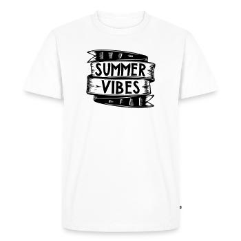 Summer Vibes | Vector graphic - Men's Premium Organic T-Shirt - white - Front - Nico (187cm)