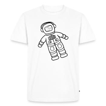 astronaute astronaute spaceman doodle explorateur de l’espace dessiné - T-shirt Premium bio Homme - blanc - Devant - Nico (187cm)