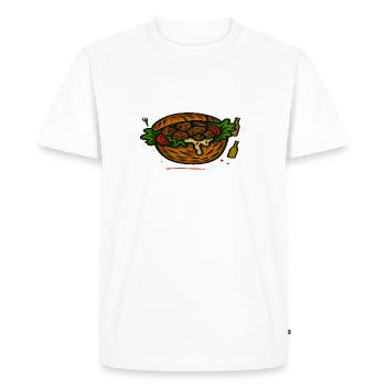 Illustration de café et de gâteau - T-shirt Premium bio Homme - blanc - Devant - Nico (187cm)