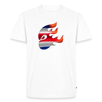 Drapeau du Costa Rica - Costa Rica - Ninja - T-shirt Premium bio Homme - blanc - Devant - Nico (187cm)