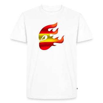 Drapeau de l’Espagne - Espagne - Ninja - T-shirt Premium bio Homme - blanc - Devant - Nico (187cm)