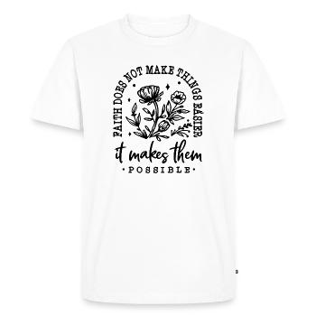 La foi rend les choses possibles - T-shirt Premium bio Homme - blanc - Devant - Nico (187cm)