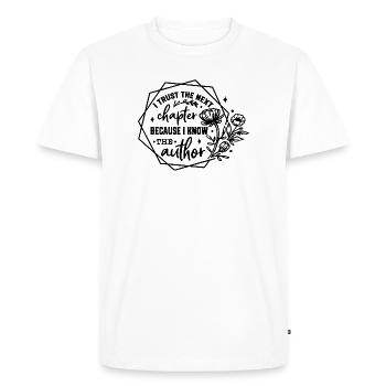 I Trust The Next Chapter Author - Men's Premium Organic T-Shirt - white - Front - Nico (187cm)
