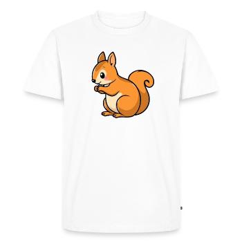 Squirrel - Men's Premium Organic T-Shirt - white - Front - Nico (187cm)
