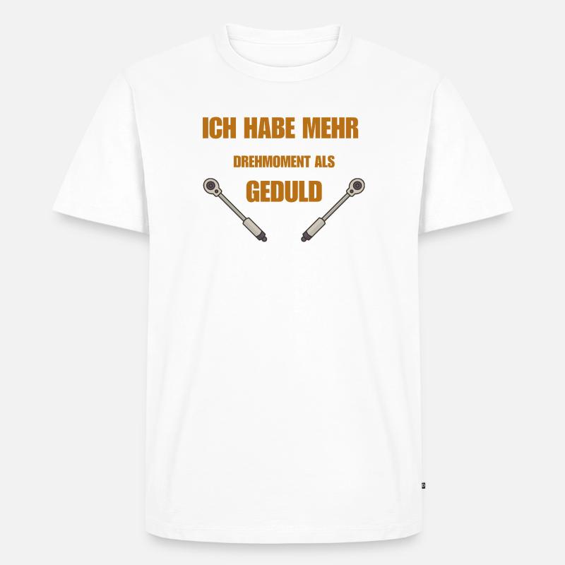 Drehmoment oder Geduld - Männer Premium Bio T-Shirt - Weiß