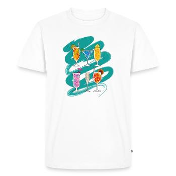 Cocktails in - Men's Premium Organic T-Shirt - white - Front - Nico (187cm)