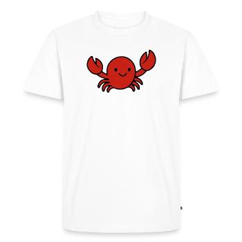 Cute cartoon crab sea creature design fun - Men's Premium Organic T-Shirt - white - Front - Nico (187cm)