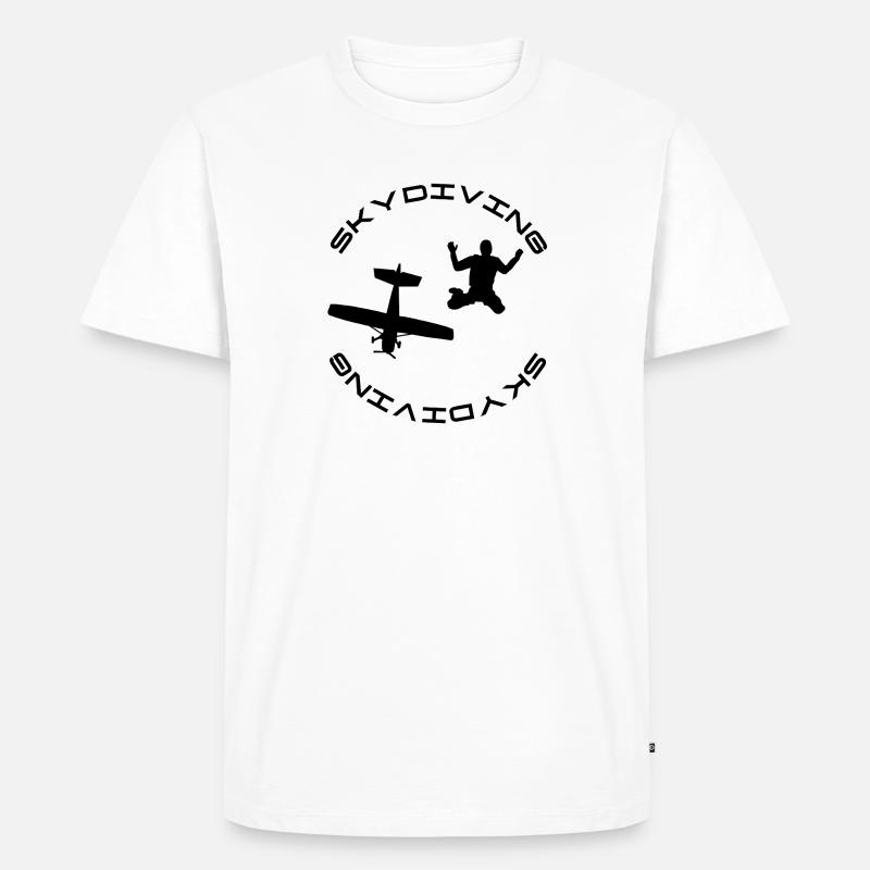 Skydiver - Männer Premium Bio T-Shirt - Weiß