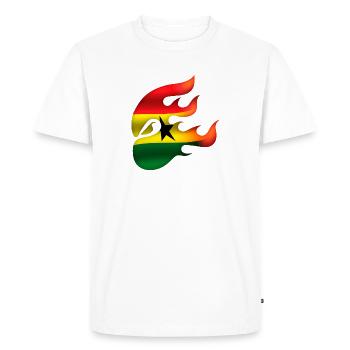 Drapeau du Ghana - Ghana - Ninja - T-shirt Premium bio Homme - blanc - Devant - Nico (187cm)
