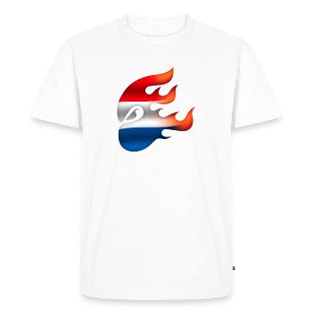 Drapeau des Pays-Bas - Pays-Bas - Ninja - T-shirt Premium bio Homme - blanc - Devant - Nico (187cm)