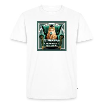 True crime cat - une affaire pour un détective de canapé - T-shirt Premium bio Homme - blanc - Devant - Nico (187cm)