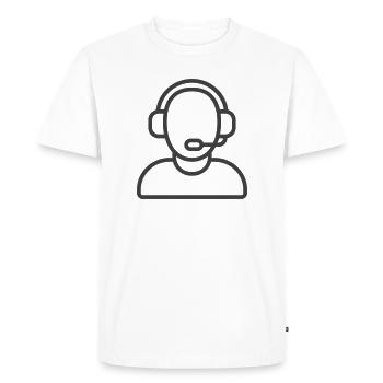 Help Desk Support icon logo - Men's Premium Organic T-Shirt - white - Front - Nico (187cm)