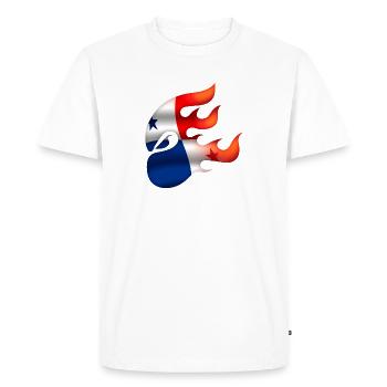 Panama Flag - Panama - Ninja - Men's Premium Organic T-Shirt - white - Front - Nico (187cm)
