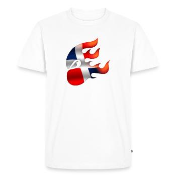 Flag of the Dominican Republic - Men's Premium Organic T-Shirt - white - Front - Nico (187cm)