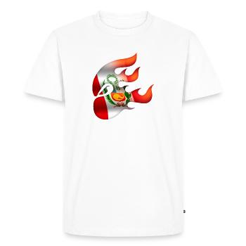 Drapeau du Pérou - Pérou - Ninja - T-shirt Premium bio Homme - blanc - Devant - Nico (187cm)