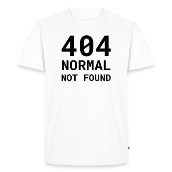 404 Normal Not Found – Funny Nerd Error Shirt - Men's Premium Organic T-Shirt - white - Front - Nico (187cm)