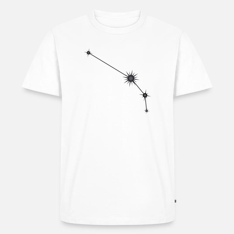 Widder Stern Sternbild Sternzeichen Schwarz & Grau - Männer Premium Bio T-Shirt - Weiß