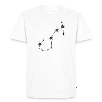 Scorpio Star Constellation Zodiac Sign Black Gray - Men's Premium Organic T-Shirt - white - Front - Nico (187cm)
