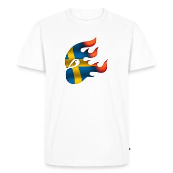 Drapeau de la Suède - Suède - Ninja - T-shirt Premium bio Homme - blanc - Devant - Nico (187cm)