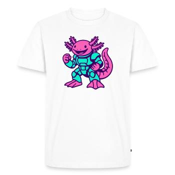 Axolotl Hero - Men's Premium Organic T-Shirt - white - Front - Nico (187cm)