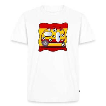 Football Camping Spain - Men's Premium Organic T-Shirt - white - Front - Nico (187cm)