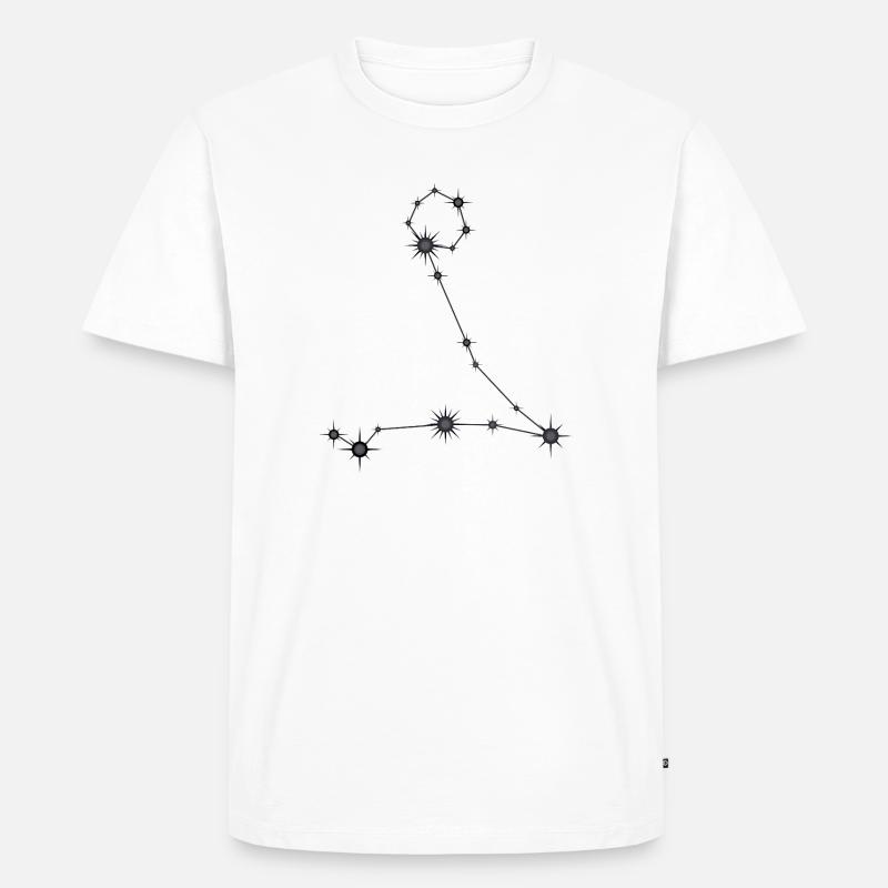Fische Sternbild Sternzeichen Schwarz & Grau - Männer Premium Bio T-Shirt - Weiß